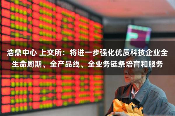 浩鼎中心 上交所：将进一步强化优质科技企业全生命周期、全产品线、全业务链条培育和服务