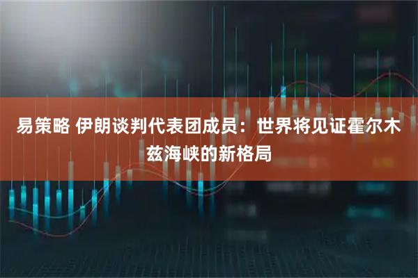 易策略 伊朗谈判代表团成员：世界将见证霍尔木兹海峡的新格局
